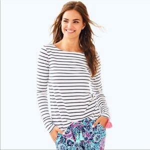 Lilly Pulitzer Navy & White striped top
